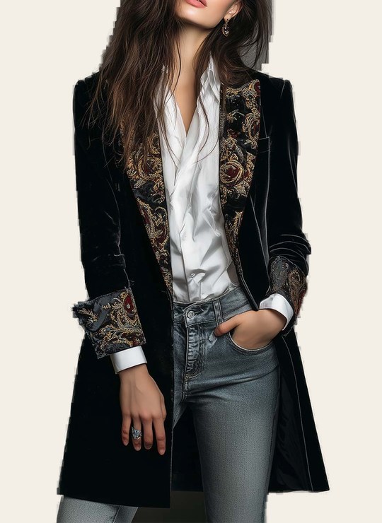Léontine | Blazer Barocco Nero - immagine principale