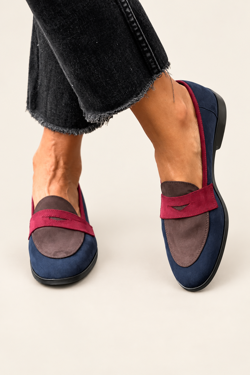 Mocassini Colourblock Blu Navy - immagine principale
