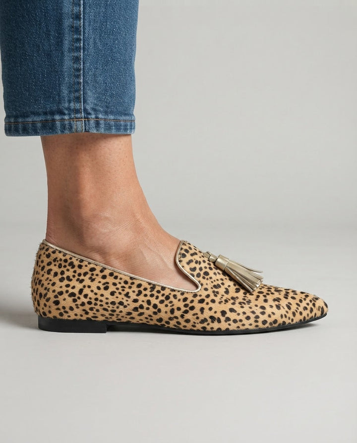 Mocassino Ginevra — Ghepardo, Nappine Oro - immagine 3