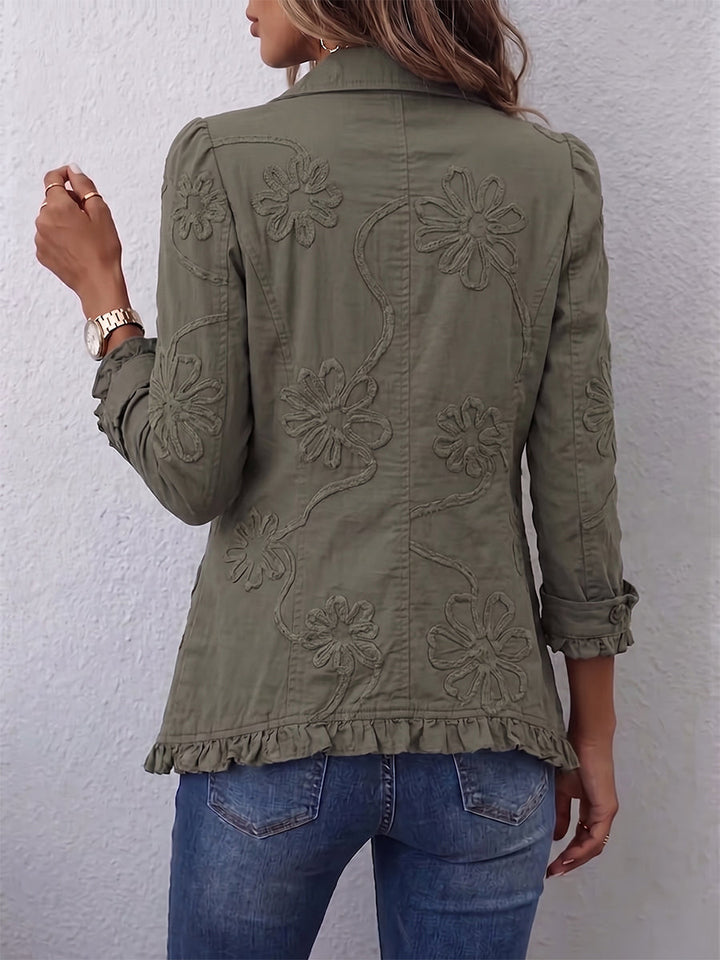 Faustine | Giacca Utility con Ricamo Floreale - immagine 2