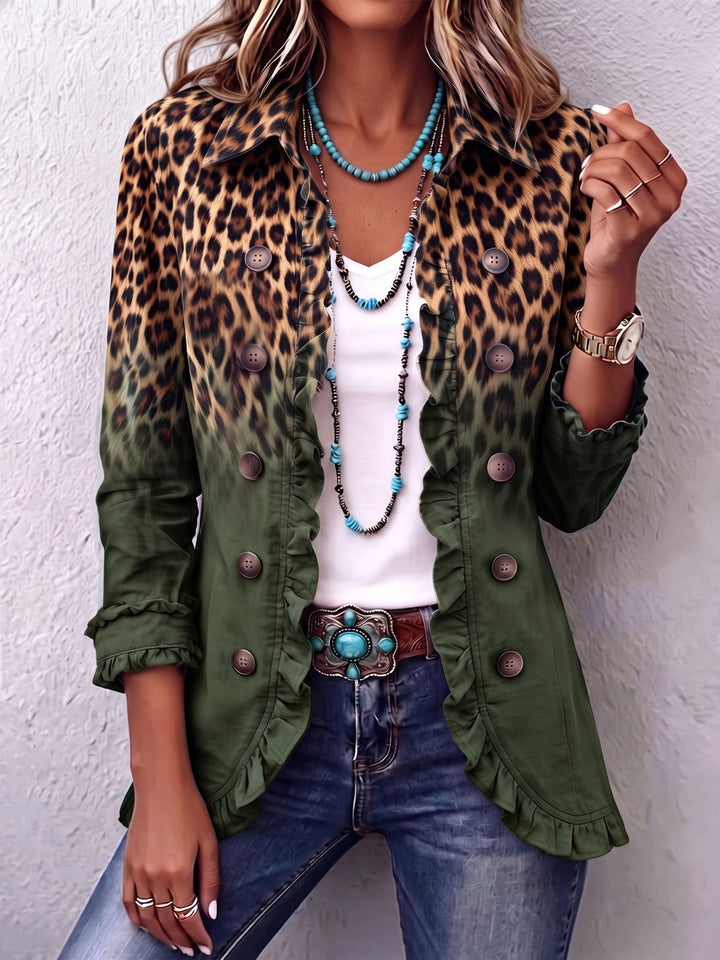 Cassandre | Blazer Leopardato con Volant - immagine 7