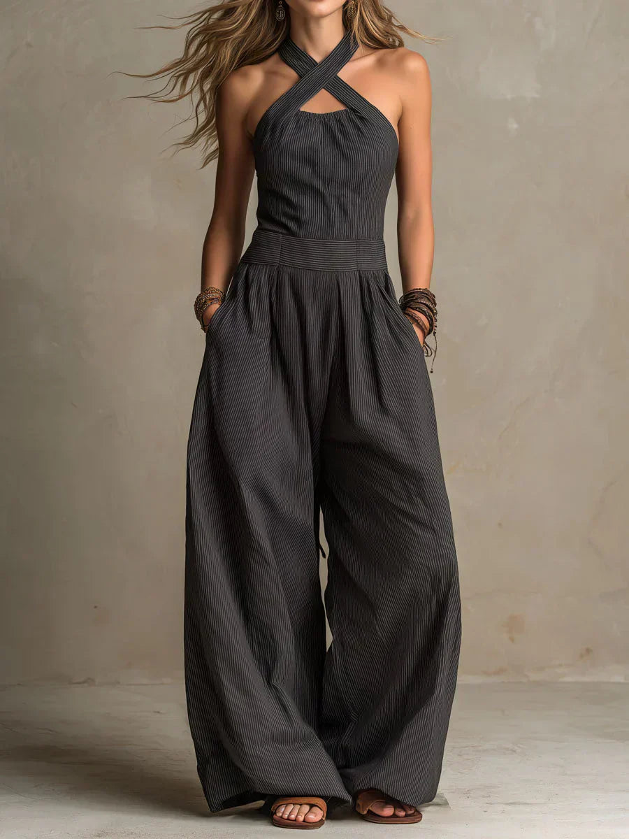 Isabella | Coordinato Lungo Fluido con Scollo Halter