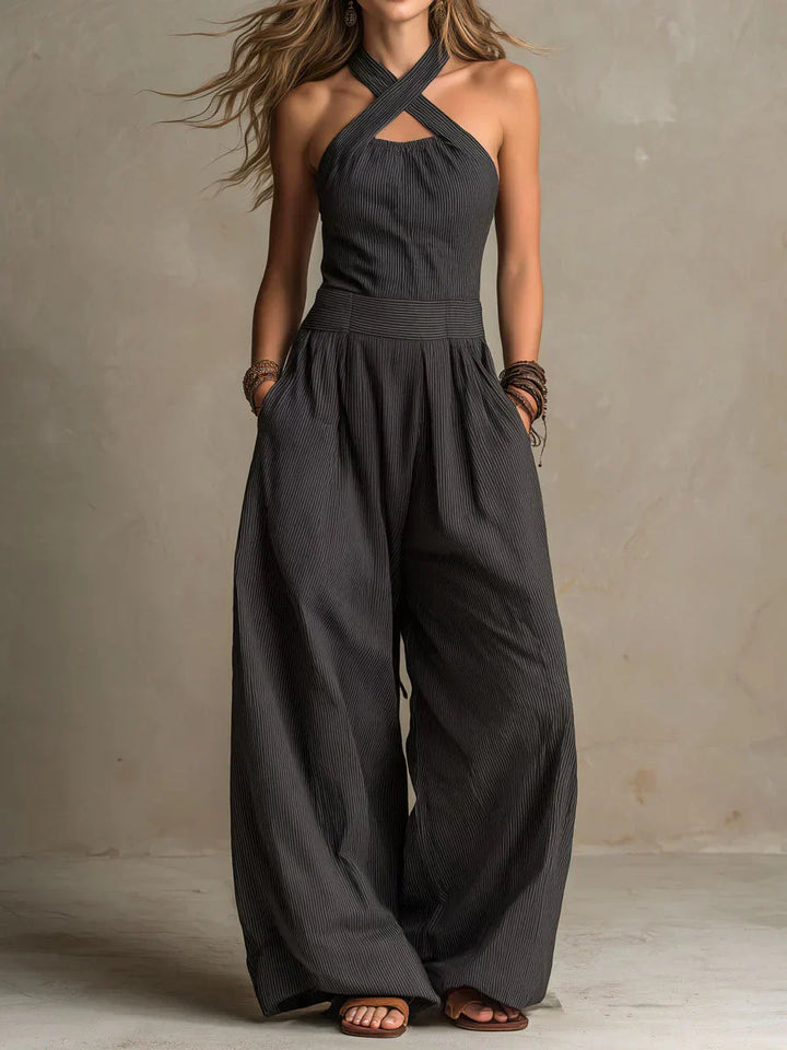 Isabella | Coordinato Lungo Fluido con Scollo Halter