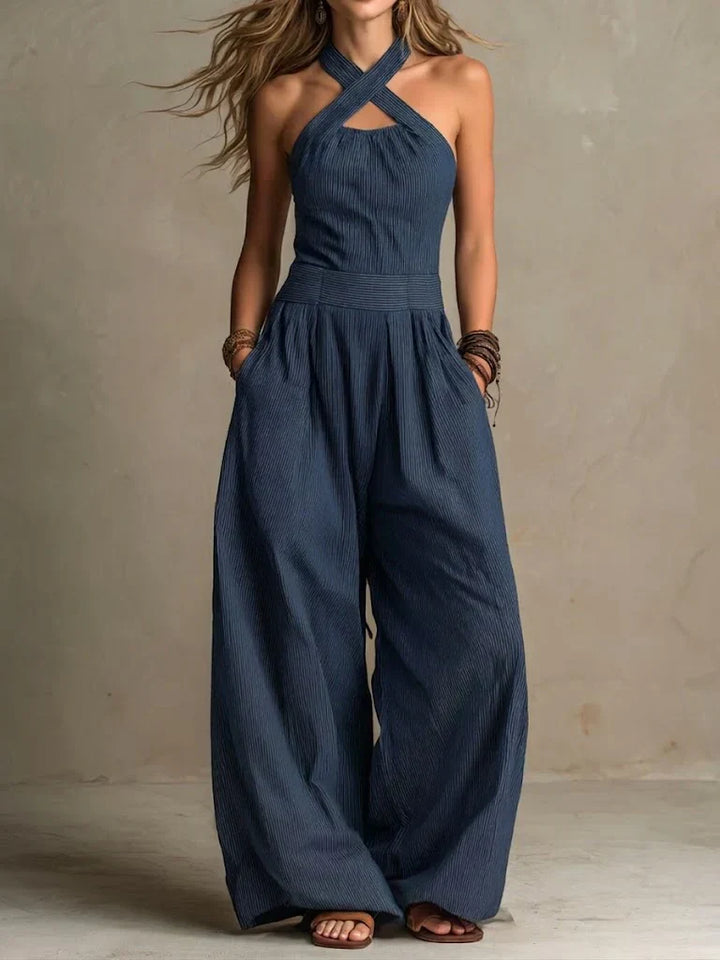 Isabella | Coordinato Lungo Fluido con Scollo Halter