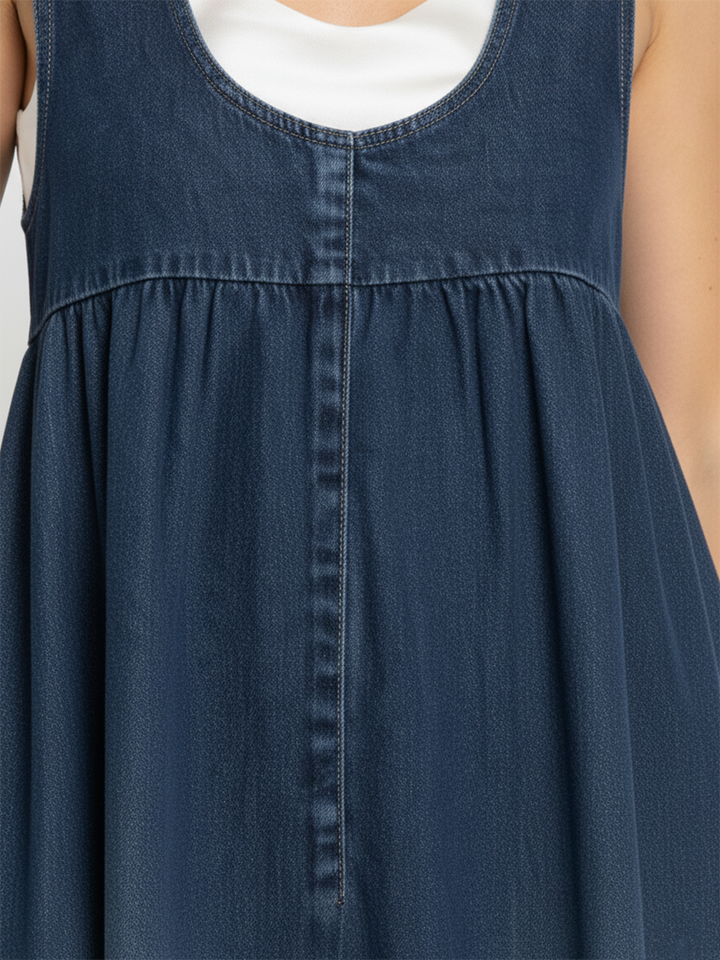 Karen | Abito Maxi Vintage in Denim Effetto Cotone