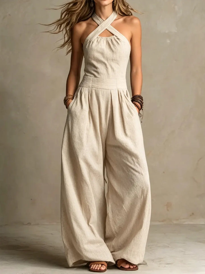 Isabella | Coordinato Lungo Fluido con Scollo Halter