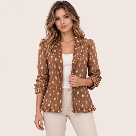 Pasqualina | Giacca Animalier con Volant - vista frontale