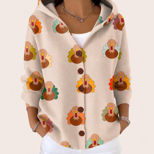 Pierina - giacca in maglia con cappuccio