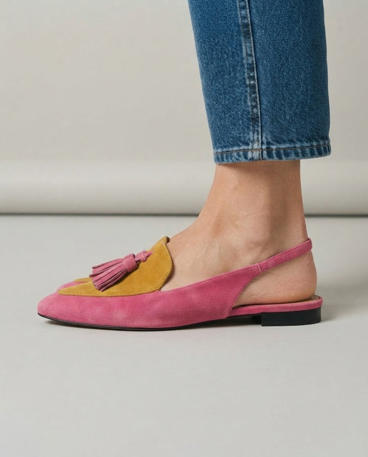 Slingback Elena — Fucsia e Senape - immagine 2