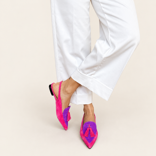 Slingback Elena — Fucsia e Viola - immagine principale