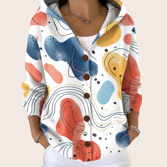 Stella - giacca in maglia con cappuccio
